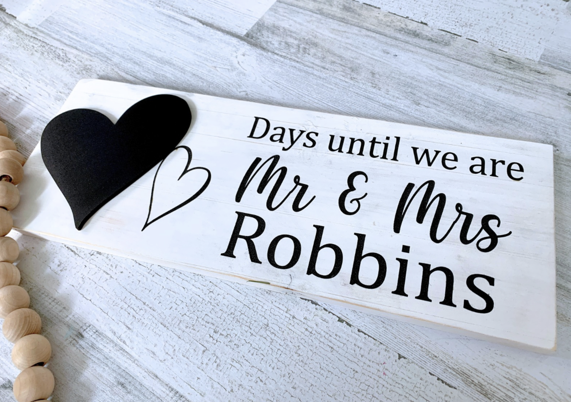 Personalized Wedding Countdown Sign