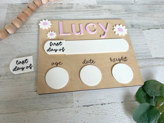 Personalized Flower School Sign