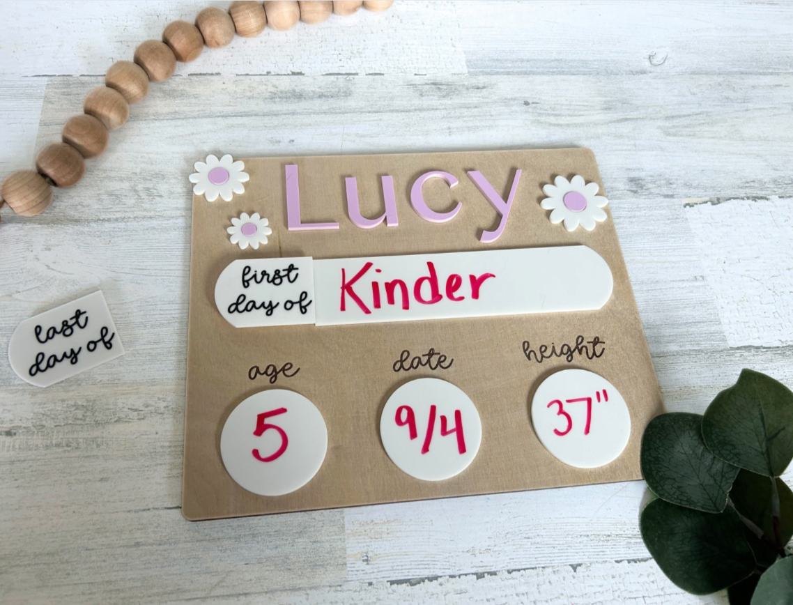 Personalized First & Last Day of School Sign