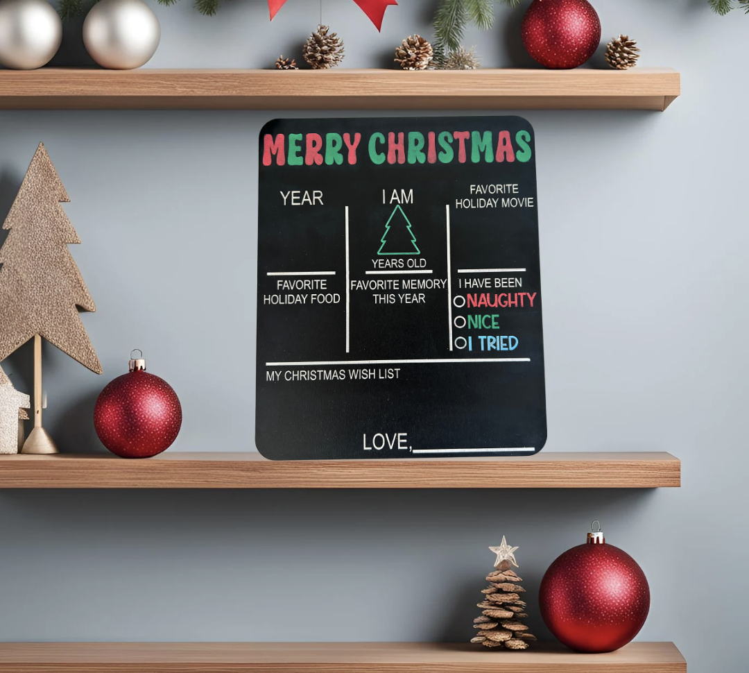 Christmas About Me Memory Board