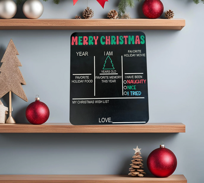 Christmas About Me Memory Board