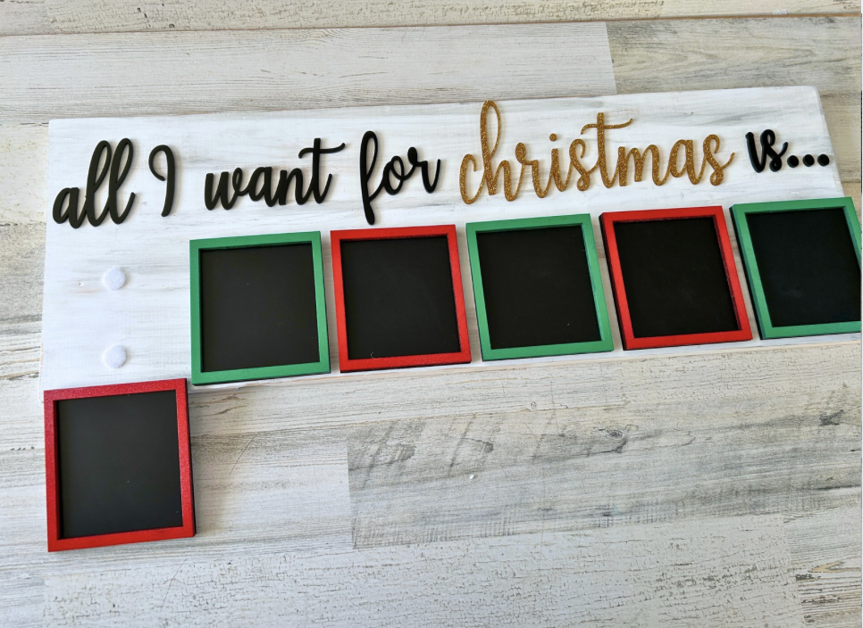 All I Want For Christmas Customizable Sign