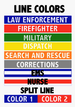 Load image into Gallery viewer, Personalized Family First Responder Thin Line Sign
