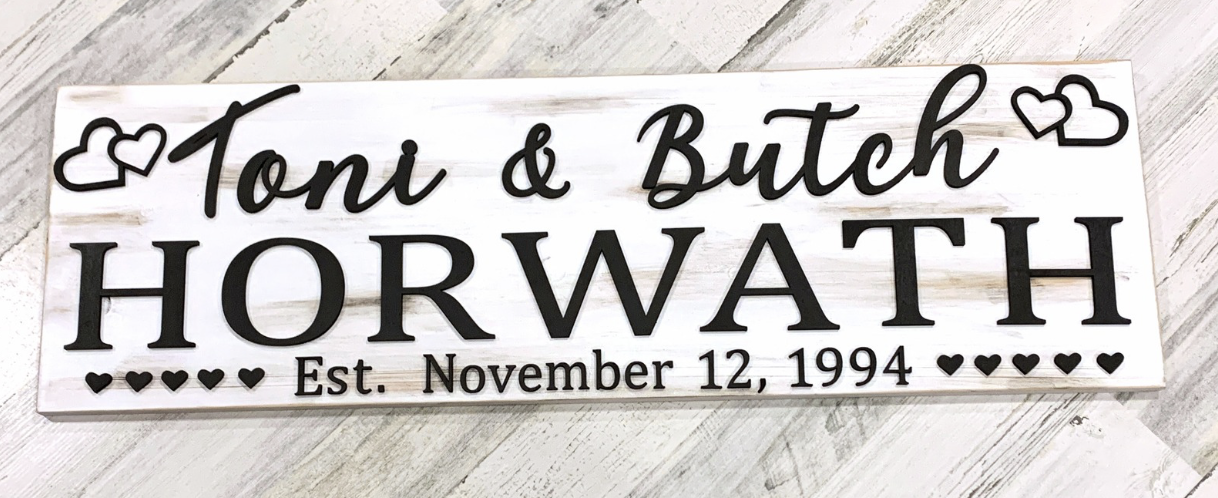 Rustic Personalized Family Name Sign