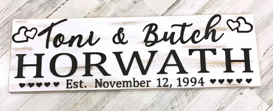 Rustic Personalized Family Name Sign