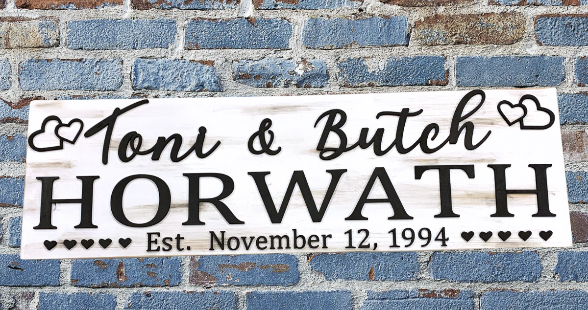 Rustic Personalized Family Name Sign
