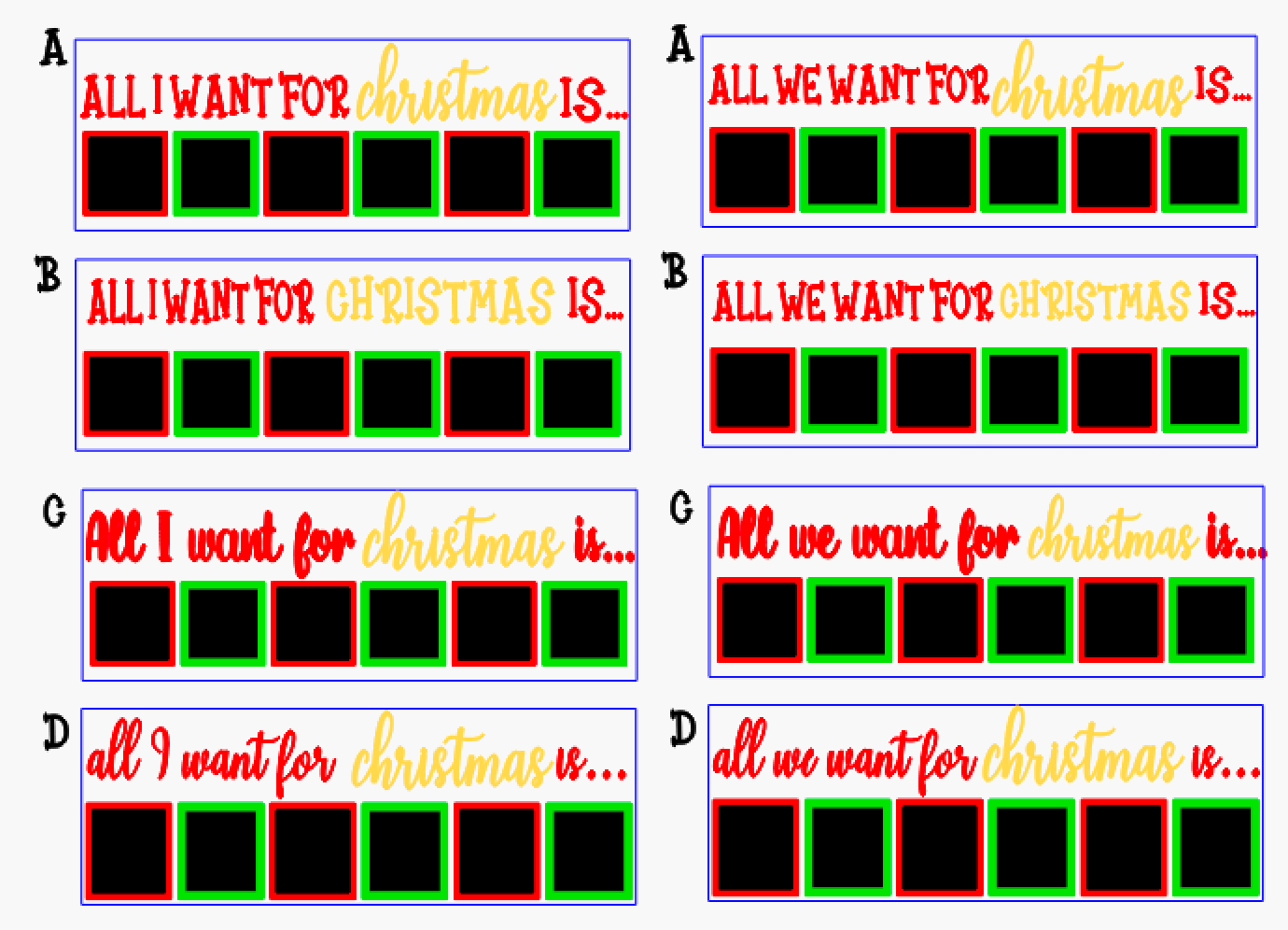 All I Want For Christmas Customizable Sign