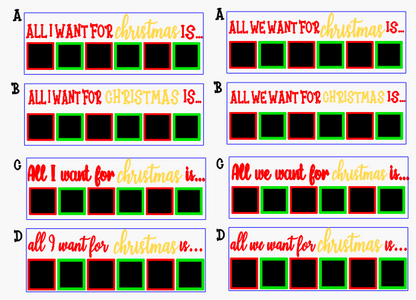 All I Want for Christmas Chalkboard Sign