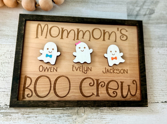 Personalized "Boo Crew" Sign