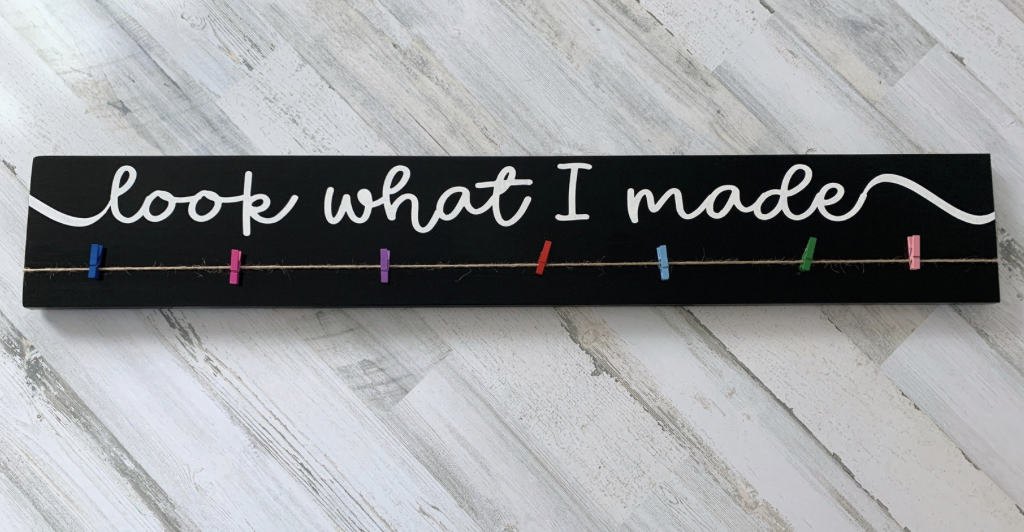 Personalized Kids Artwork "Look What I Made" Sign