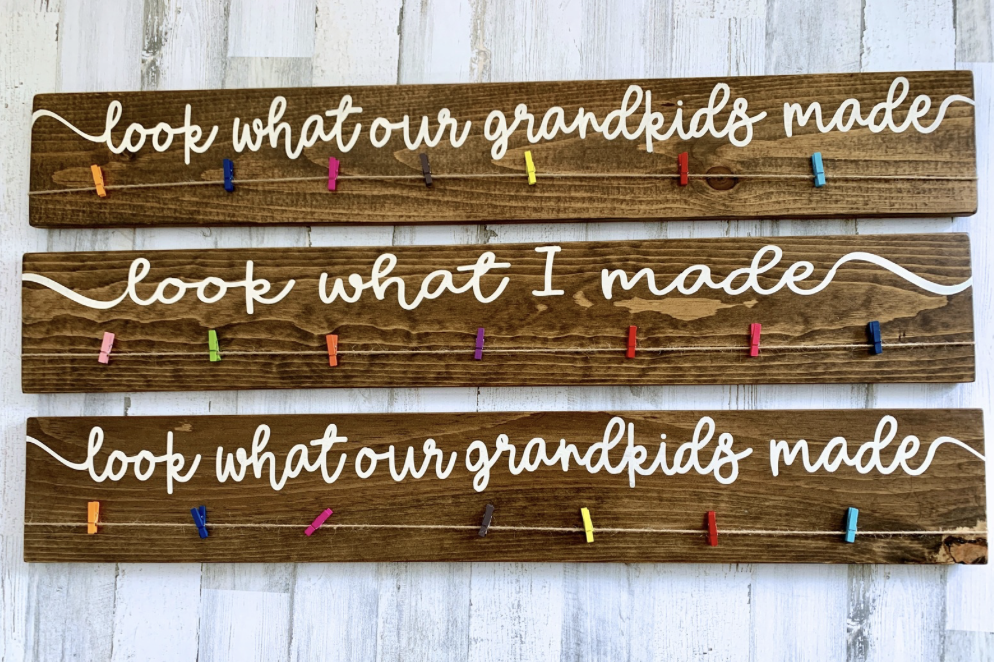 Personalized Kids Artwork "Look What I Made" Sign