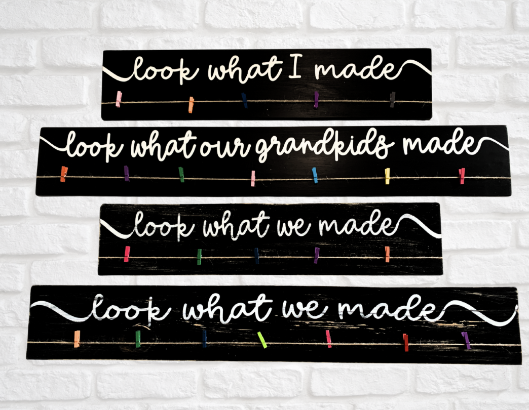 Personalized Kids Artwork "Look What I Made" Sign