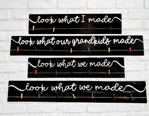 Personalized Kids Artwork "Look What I Made" Sign