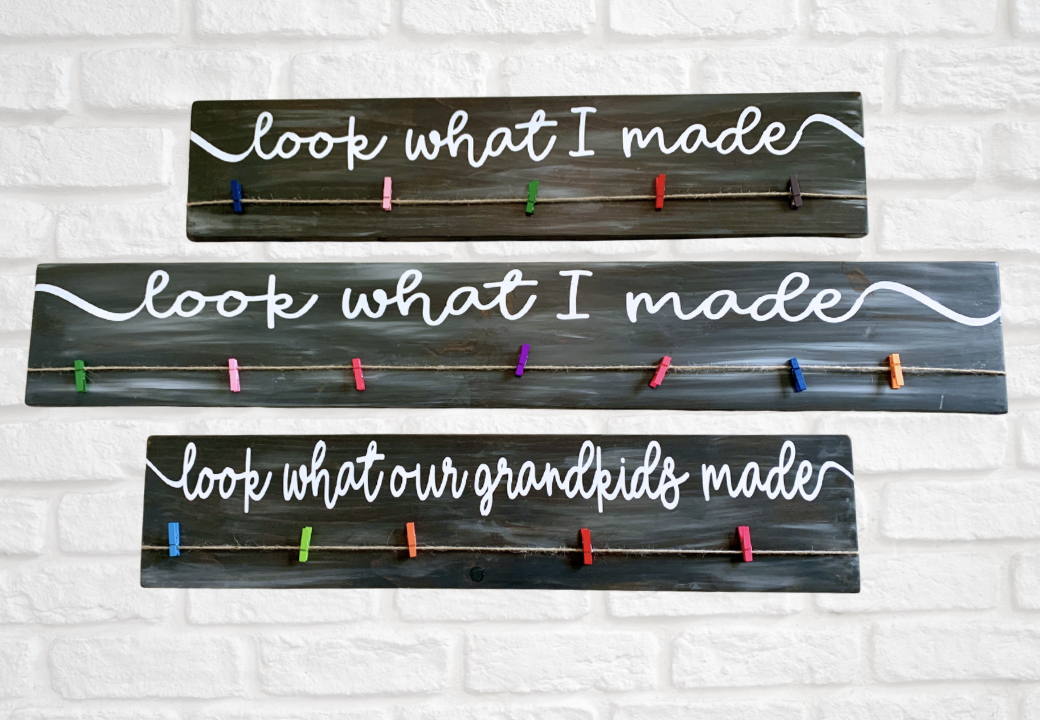 Personalized Kids Artwork "Look What I Made" Sign