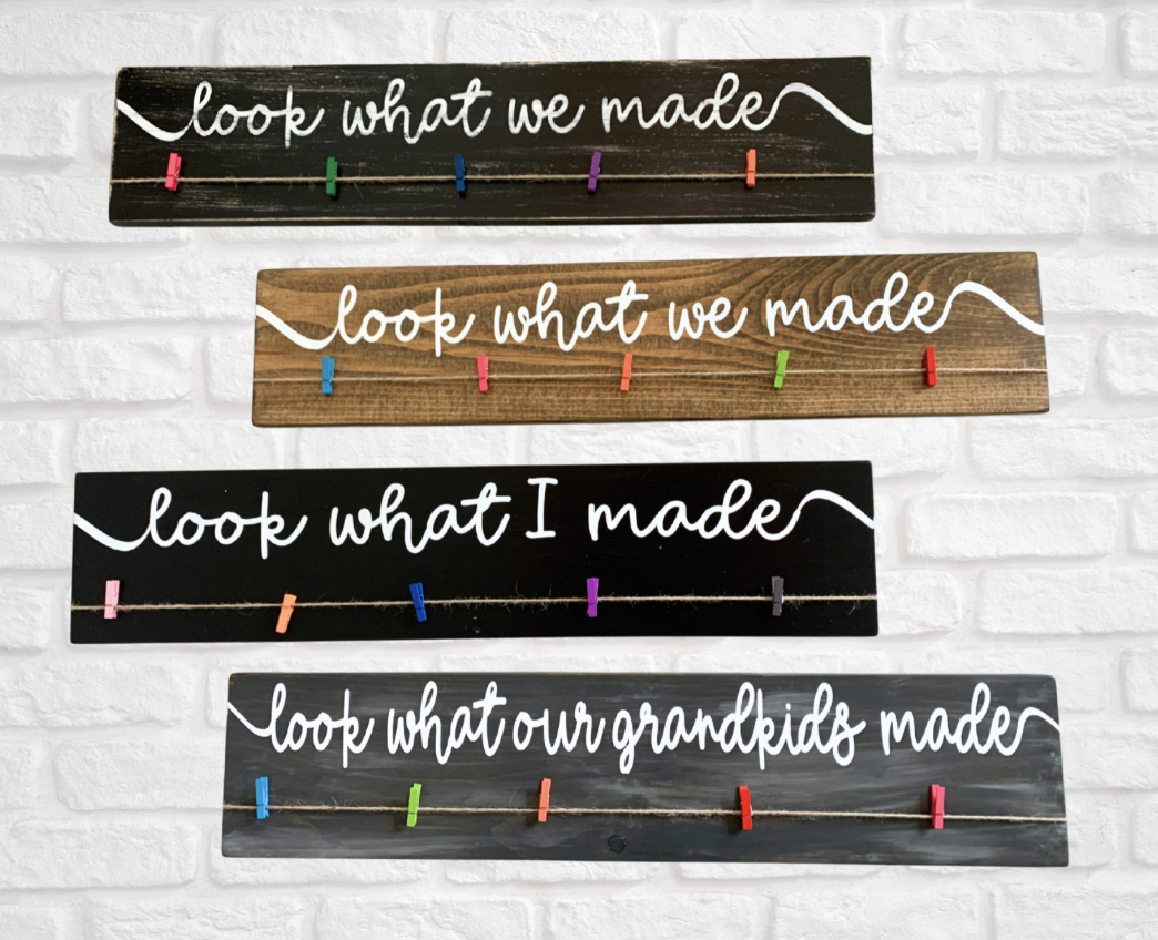 Personalized Kids Artwork "Look What I Made" Sign