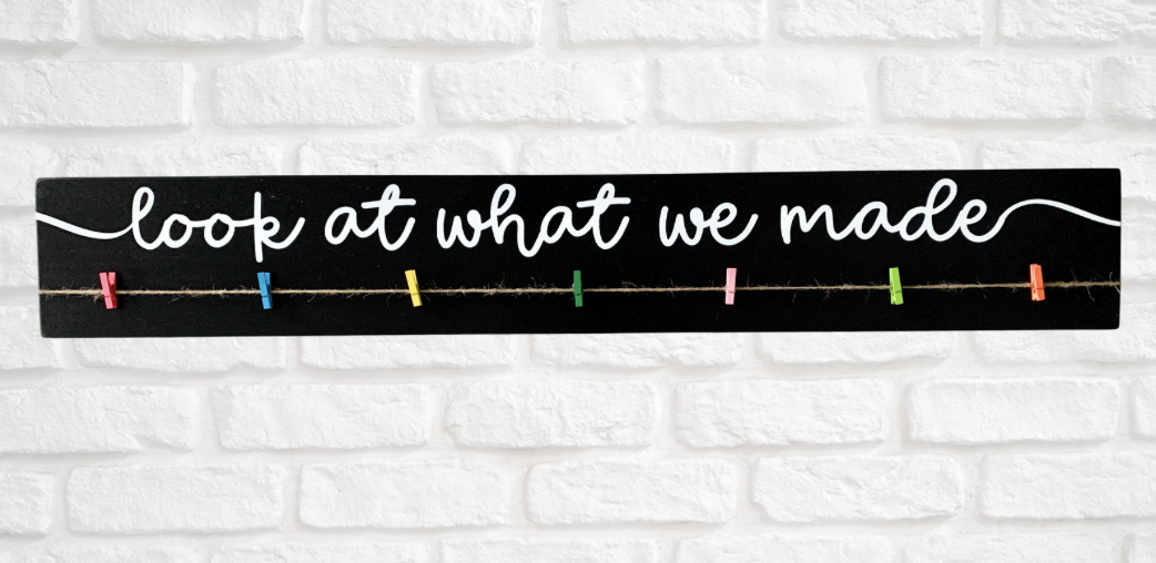 Personalized Kids Artwork "Look What I Made" Sign