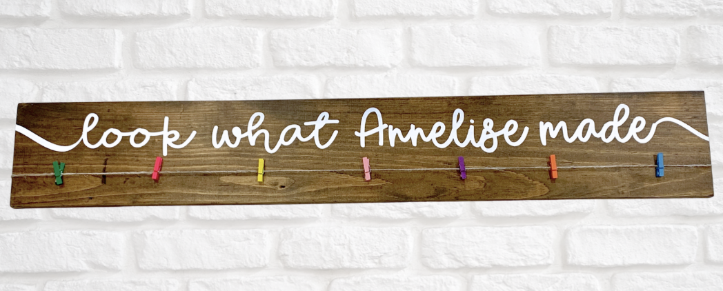 Personalized Kids Artwork "Look What I Made" Sign
