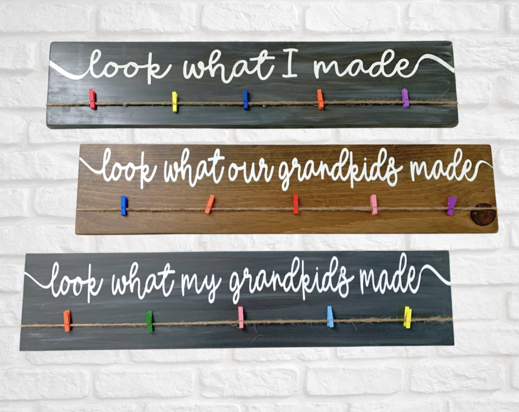 Personalized Kids Artwork "Look What I Made" Sign