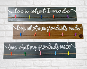 Personalized Kids Artwork "Look What I Made" Sign