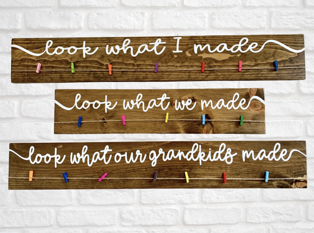 Personalized Kids Artwork "Look What I Made" Sign