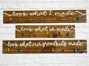 Personalized Kids Artwork "Look What I Made" Sign