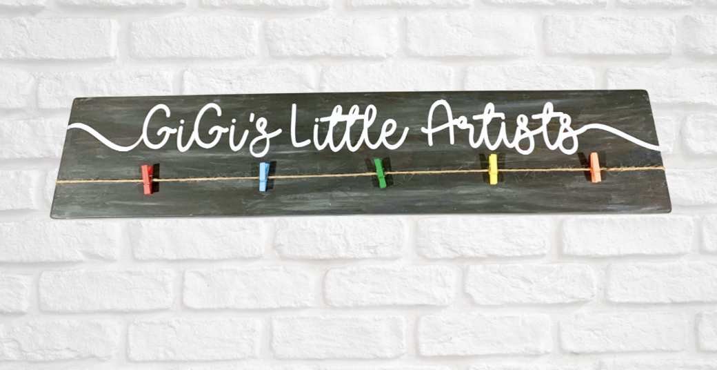 Personalized Kids Artwork "Look What I Made" Sign