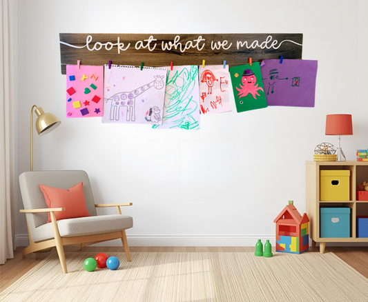Personalized Kids Artwork "Look What I Made" Sign