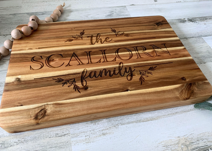 Large Personalized Engraved Cutting Board