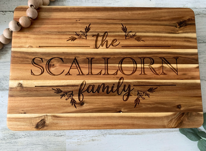 Large Personalized Engraved Cutting Board