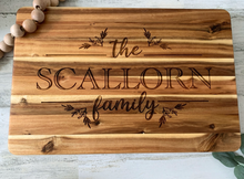 Load image into Gallery viewer, Large Custom Engraved Cutting Board
