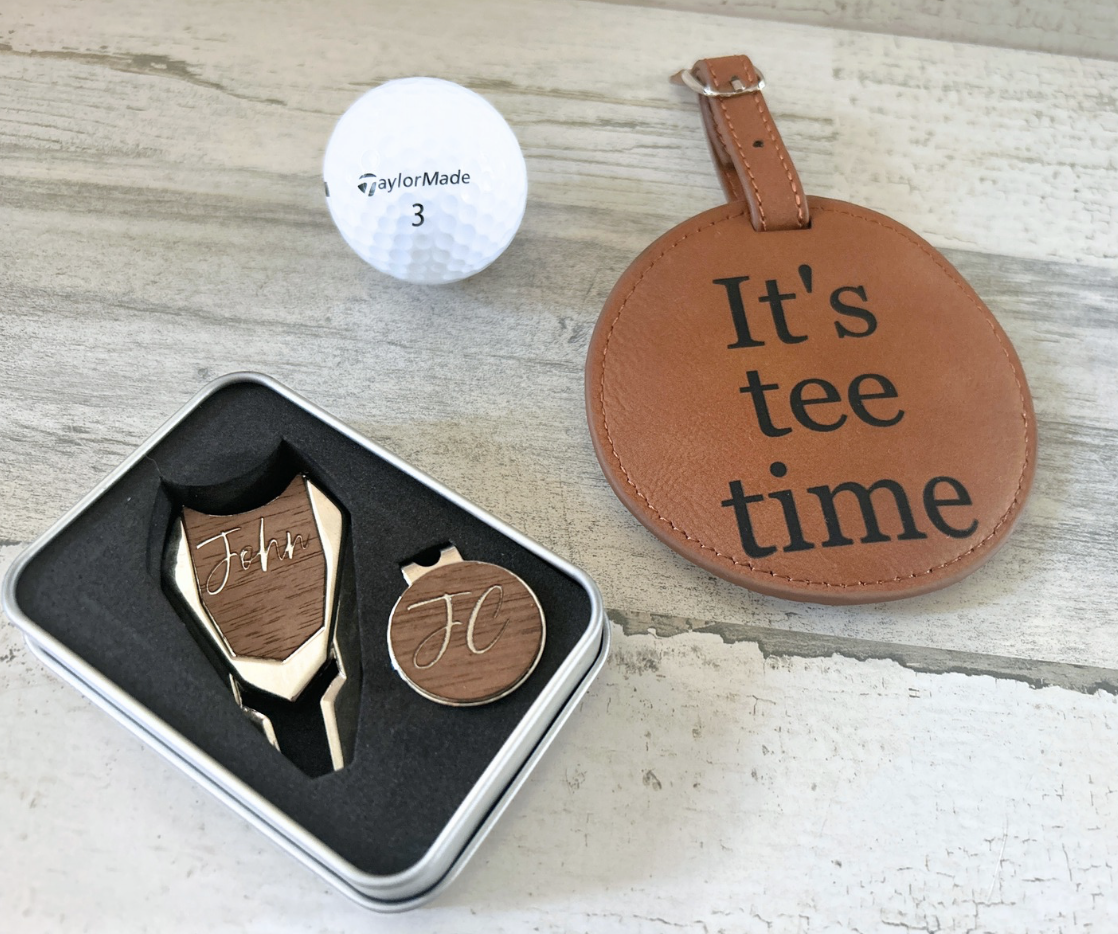 Personalized Golf Divot and Ball Marker Set