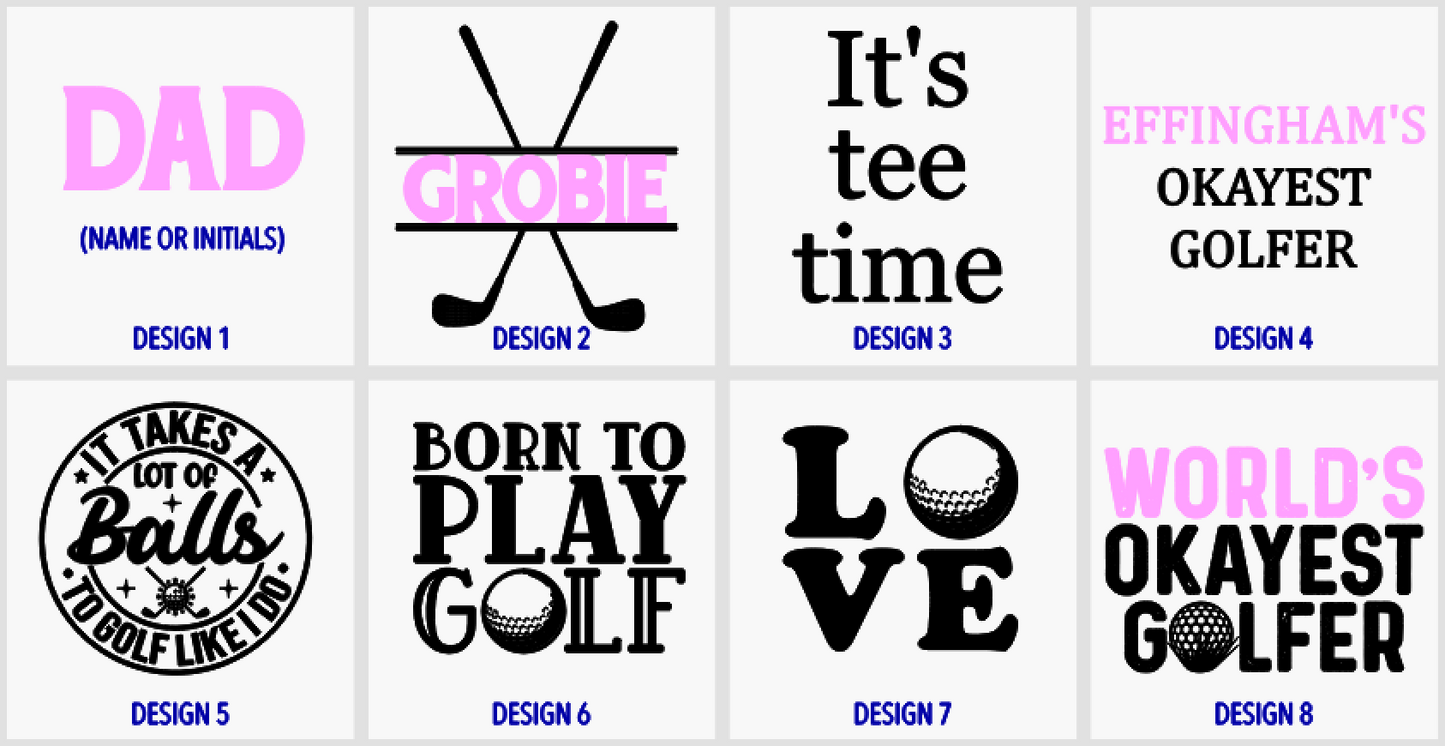 Personalized Golf Tag and Tee Holder