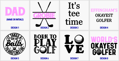 Personalized Golf Bag Tag & Tee Holder