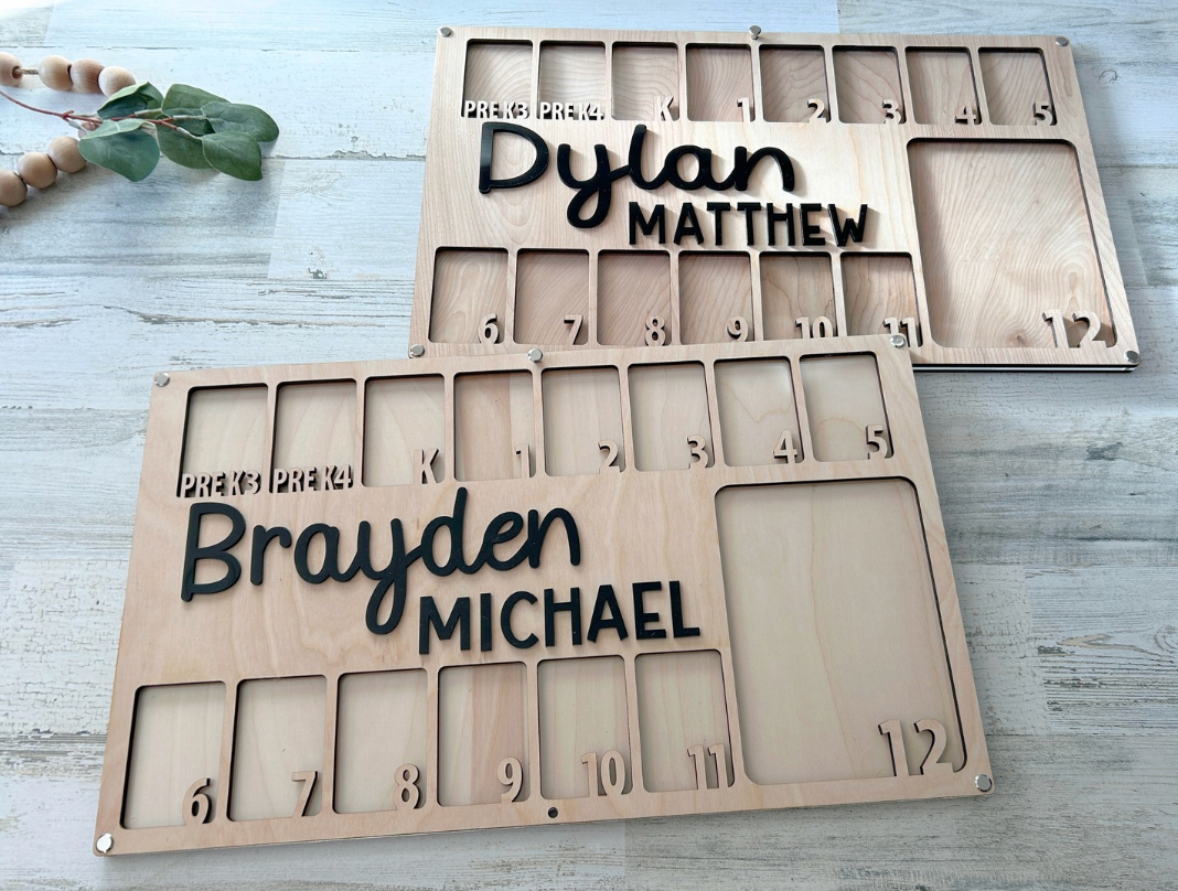 Personalized Layered School Picture Sign