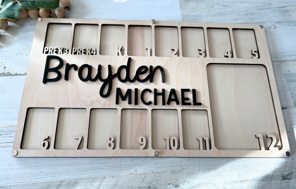 Personalized Layered School Picture Sign