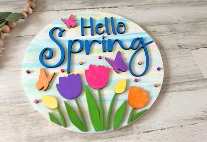 Hello Spring DIY Wood Sign Kit