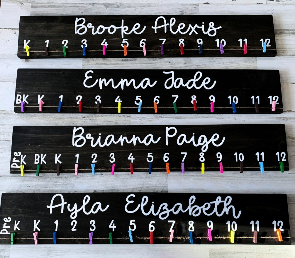 Personalized Kids School Pictures Sign