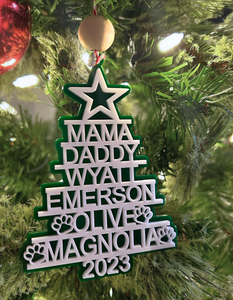 Personalized Family Tree Ornament