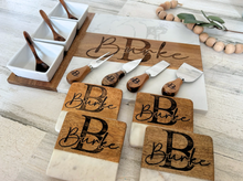 Load image into Gallery viewer, Personalized Wood and Marble Charcuterie Set
