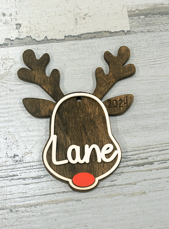 Personalized Reindeer Ornament