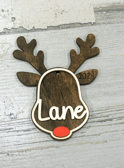 Personalized Reindeer Ornament