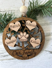 Load image into Gallery viewer, Customized Family Tree Ornament
