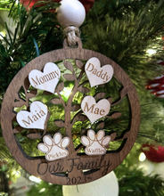 Load image into Gallery viewer, Customized Family Tree Ornament
