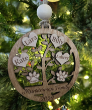 Load image into Gallery viewer, Customized Family Tree Ornament
