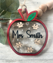 Load image into Gallery viewer, Personalized Apple Teacher Ornament
