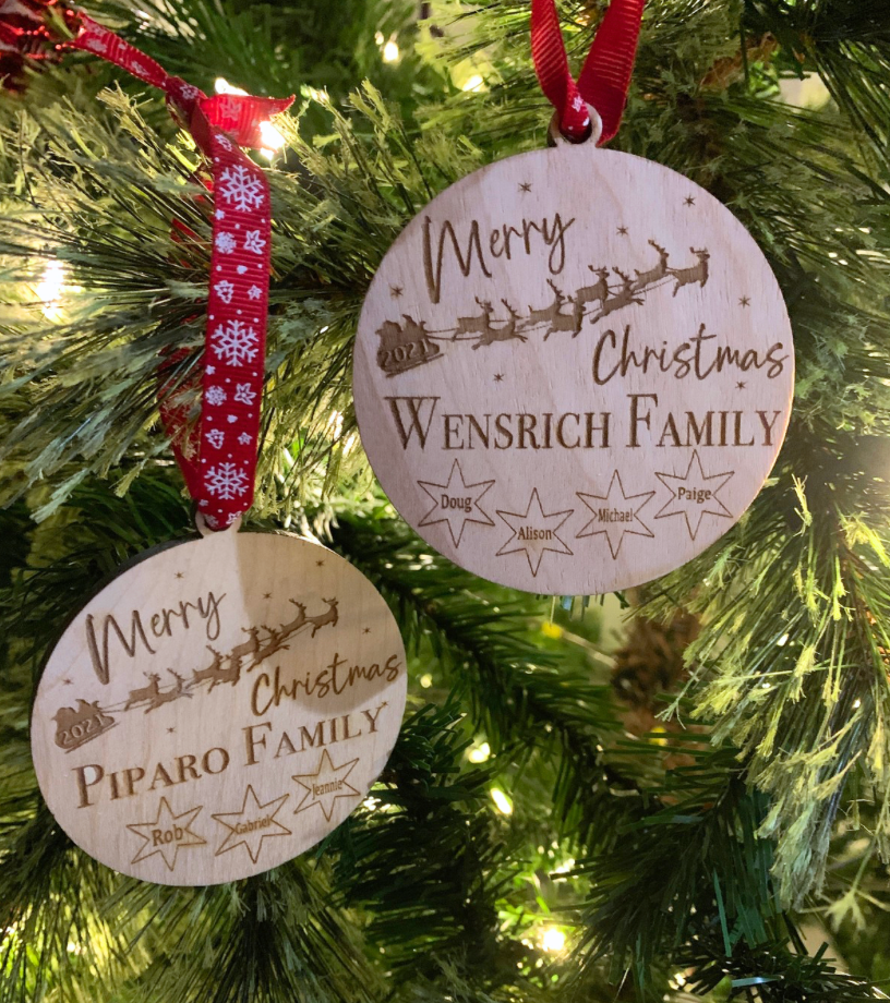 Merry Christmas Family Ornament