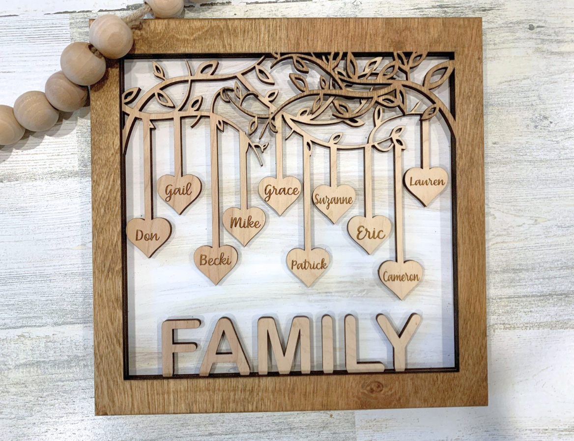 Personalized Family Tree Sign