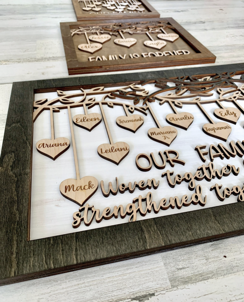 Personalized Family Tree Sign