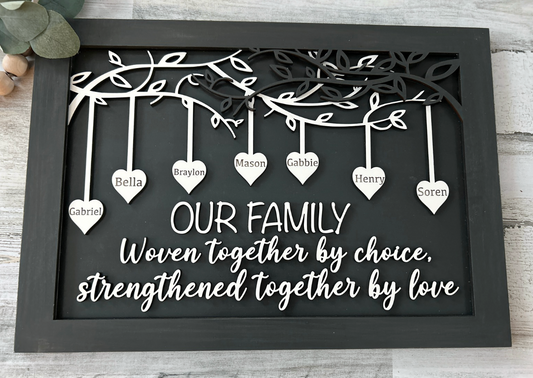 Personalized Family Tree Sign