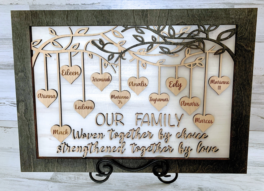 Personalized Family Tree Sign